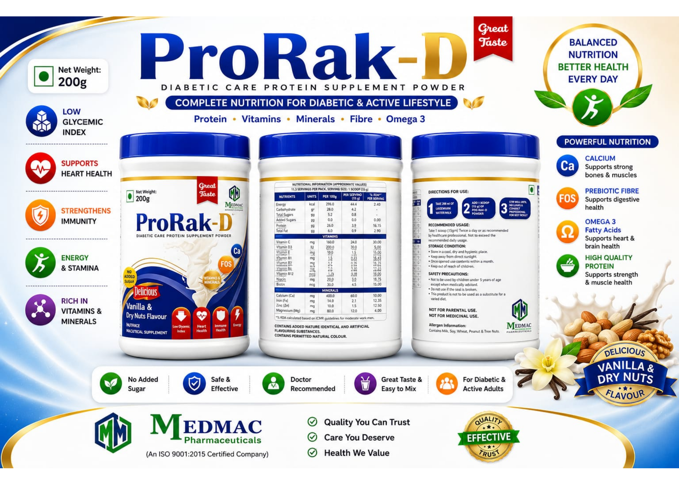 ProRak-D – Diabetic Care Protein Supplement Powder