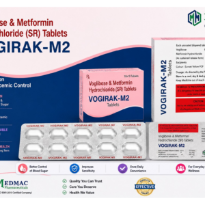 VOGIRAK-M2 – Voglibose & Metformin Hydrochloride (SR) Tablets